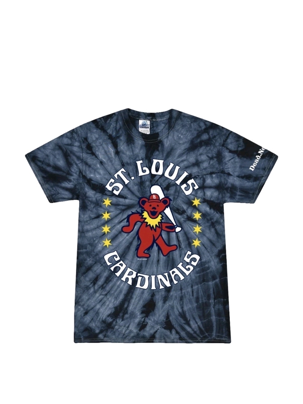St. Louis Cardinals Tie-Dye Graphic Tee with Grateful Dead Dancing Bear